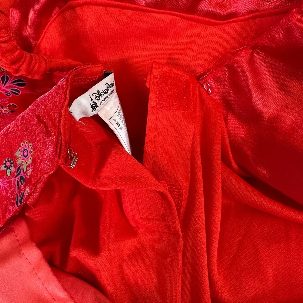 Disney Parks Elena of Avalor Red Floral Princess Costume Dress Girls Small 8A